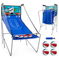 ARCADE-BASKETBALLSPIEL Blau - Blau, Metall (110/206cm) - COSTWAY