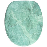 WC-SITZ Marmor Grün - Grün, Holzwerkstoff (38/6/47cm) - Sanilo