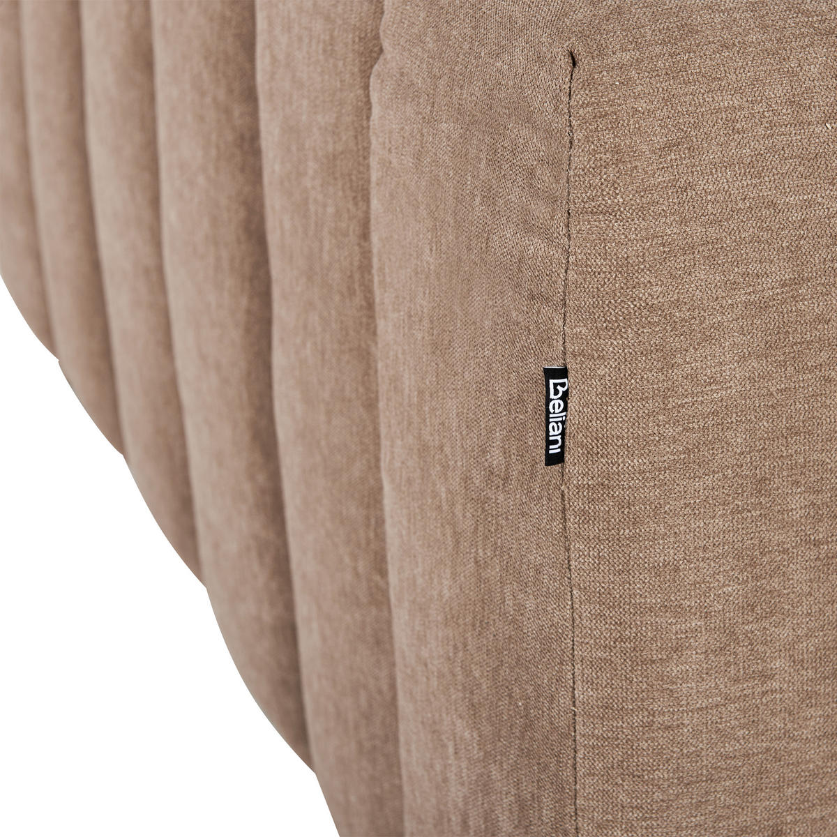 CHAISELONGUE-LINKSSEITIGE Stoff Hellbraun Lannils - Hellbraun/Schwarz, Textil (173/73/79cm) - Beliani