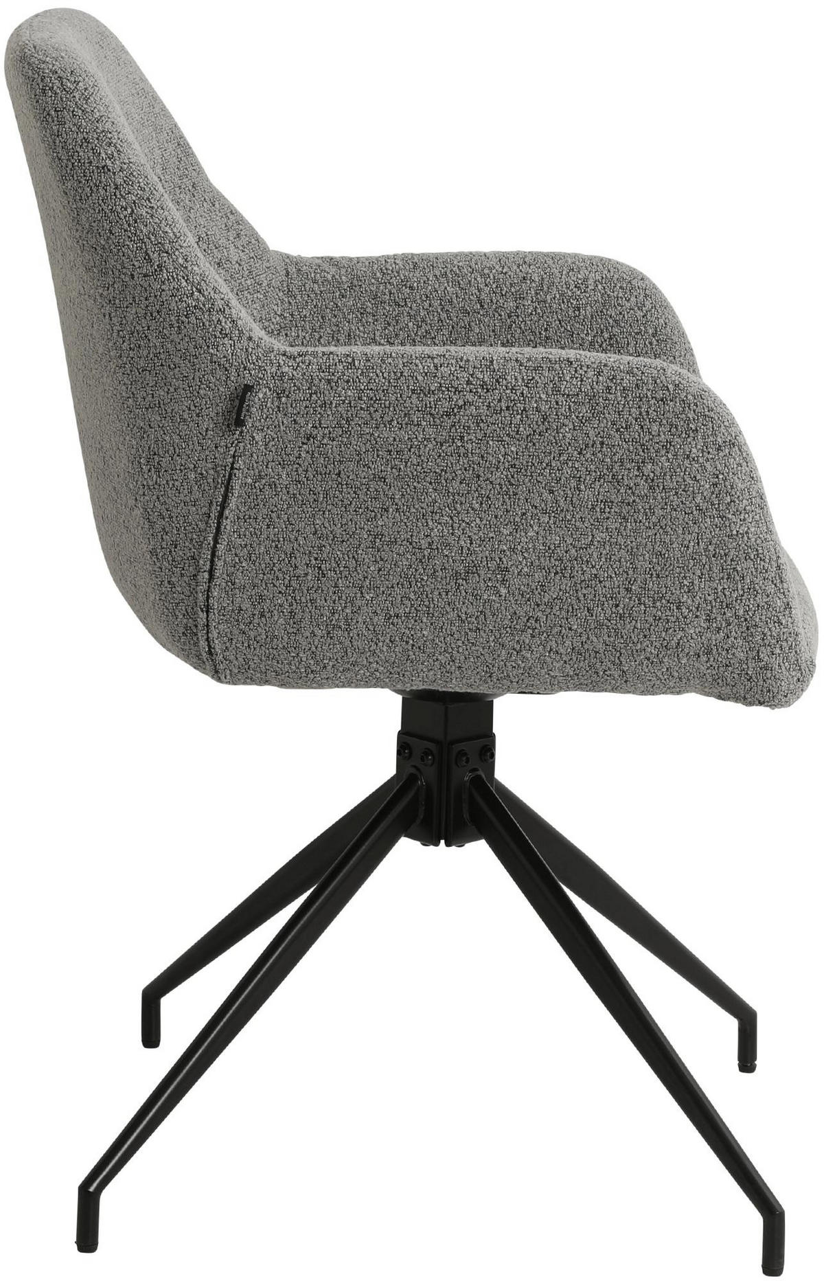 ARMLEHNENSTUHL Stoff Grau - Grau, Textil/Metall (58/83/61cm) - CLP