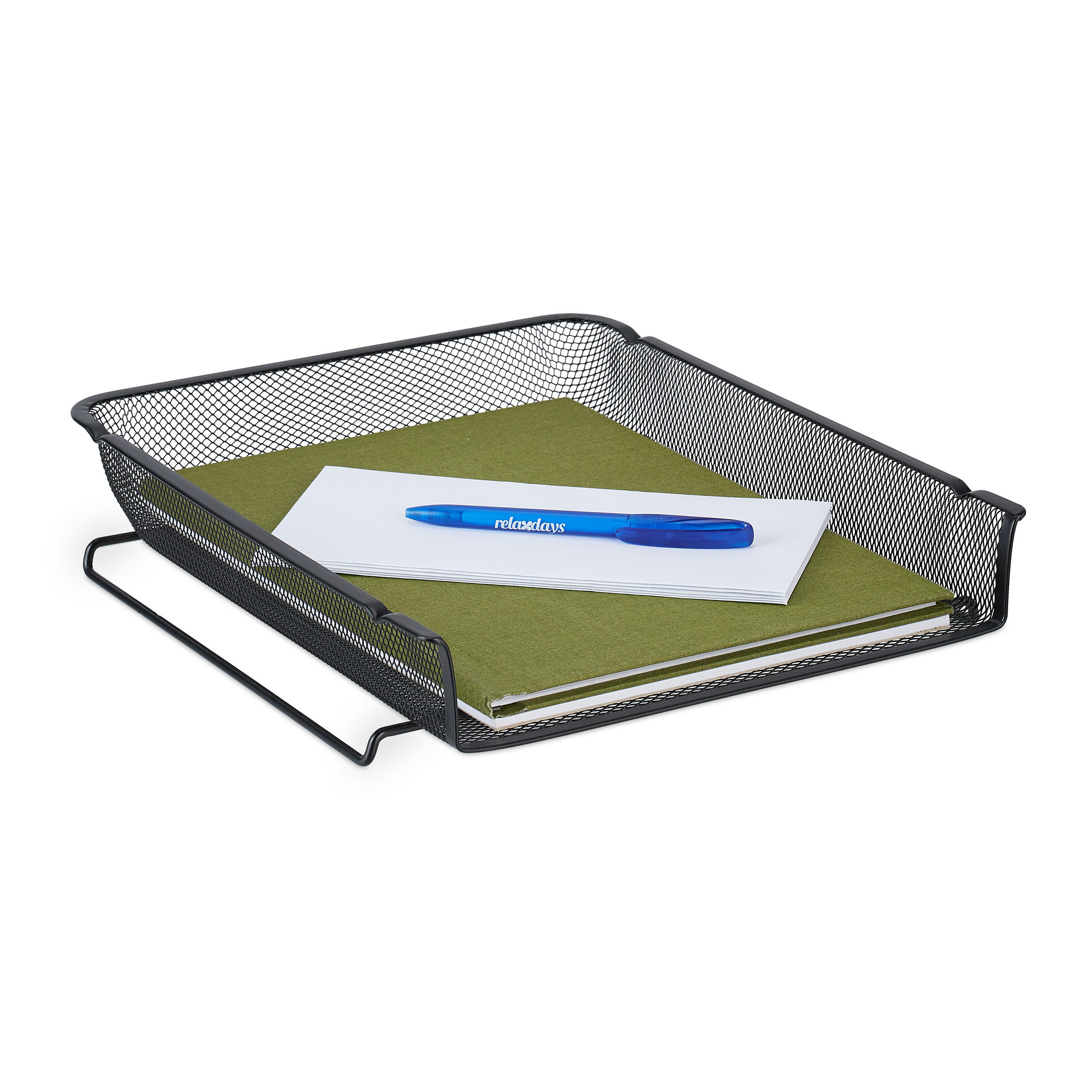 ULOŽENIE dokumentov - čierna, kov (28.5/6.5/34cm) - Relaxdays