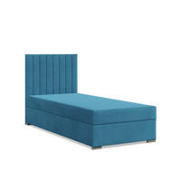 BOXBETT MIT KOPFTEIL 90x200 AGEN, Blau - Blau, Textil (90/200cm) - Mebligo