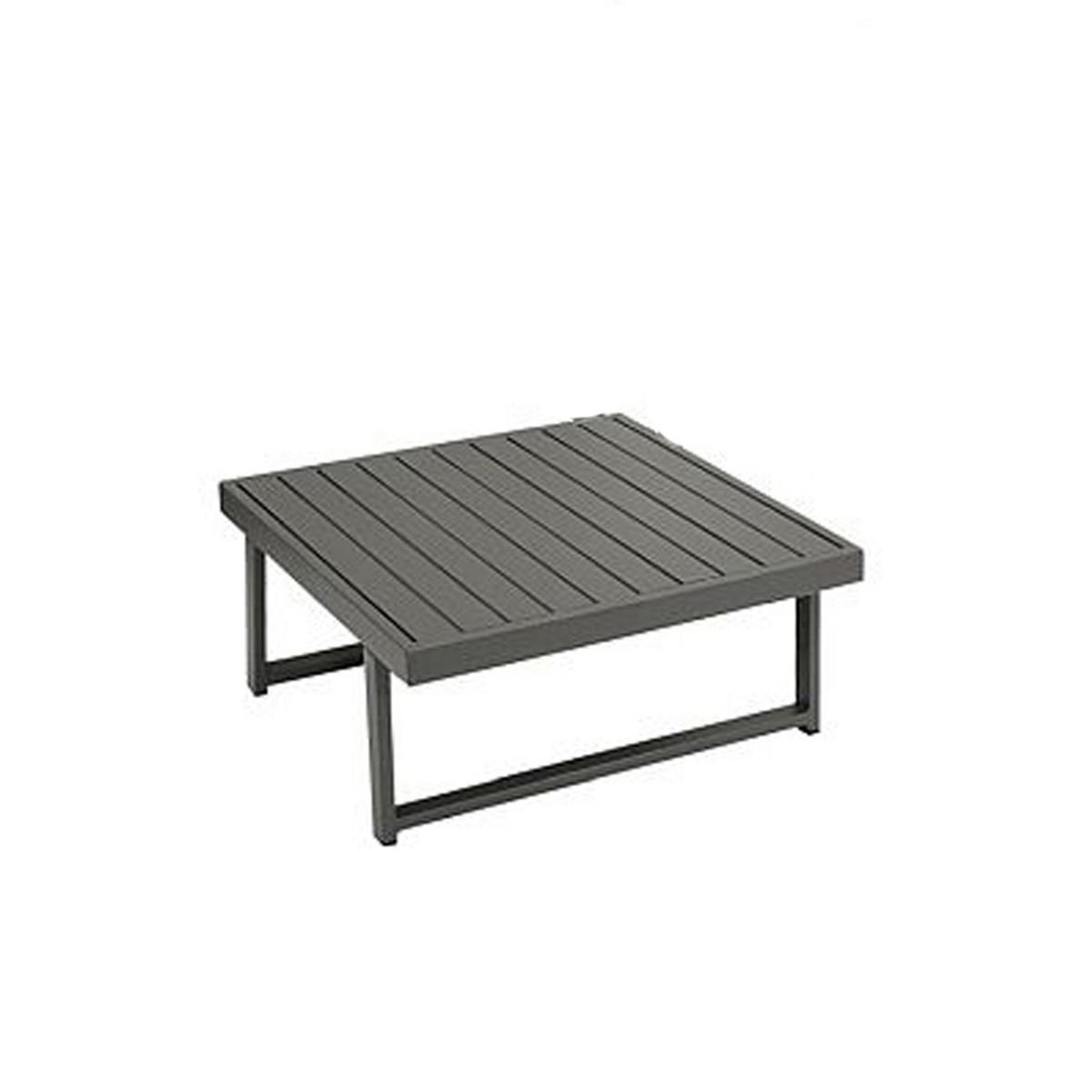 LOUNGESET Chatham - 4-teilig (1x 3-Sitzer Sofa mit Polster, 2x 1-Sitzer Lehnensessel mit Polster, 1x Kaffetisch) - Grau, Metall - TPFGarden