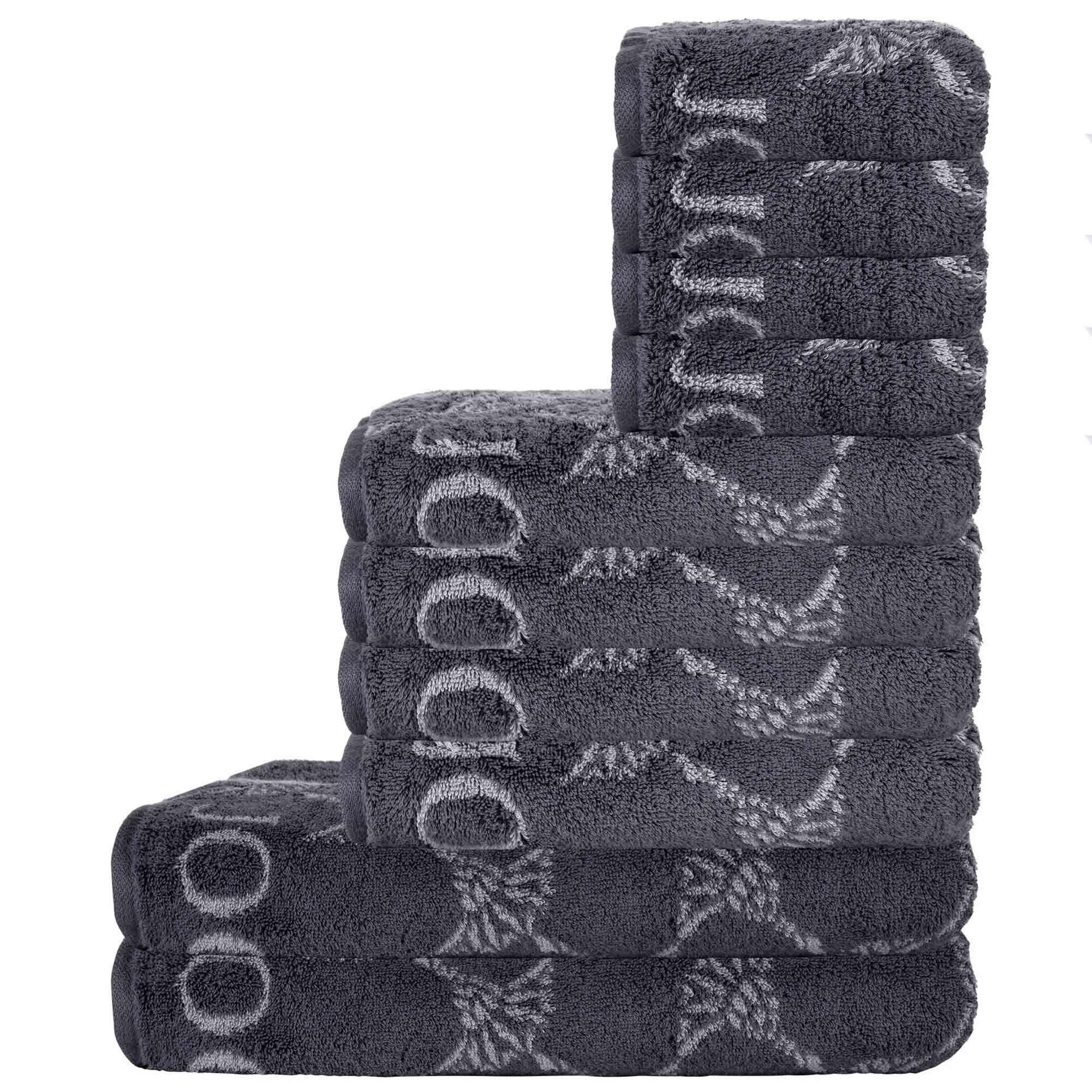 HANDTUCH Unisex Grau Baumwolle 10er Pack - Anthrazit, Textil (100/50cm) - Joop!