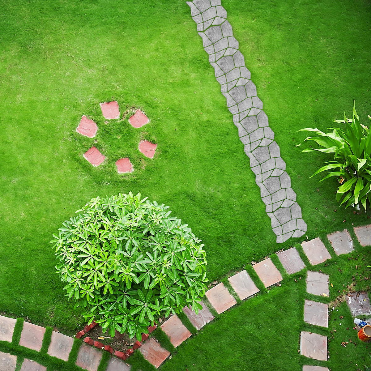 2XGEHWEGFORM - Schwarz, Kunststoff (32/4/32cm) - Relaxdays