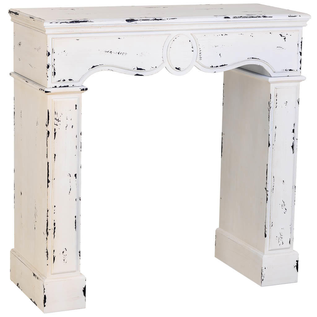 KAMINEINFASSUNG aus Holz 100x40x100 cm - Weiß, Holz (100/100/40cm) - Wanderlust