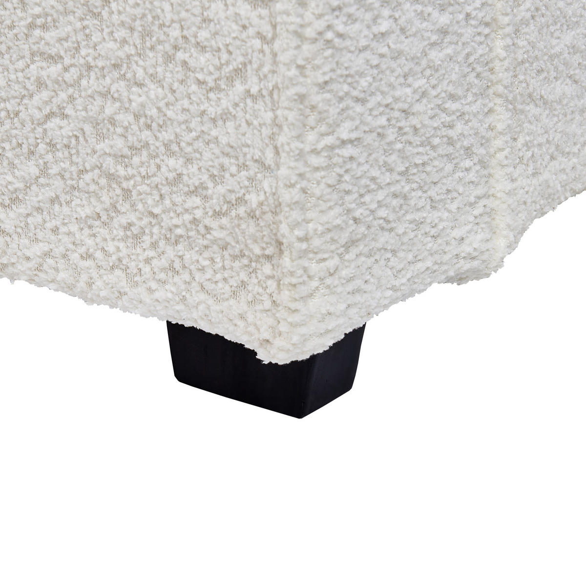POSTELJA z letvenim dnom 160/200 bouclé kremasto bela Mirande - krem, tekstil (160/200cm) - Beliani