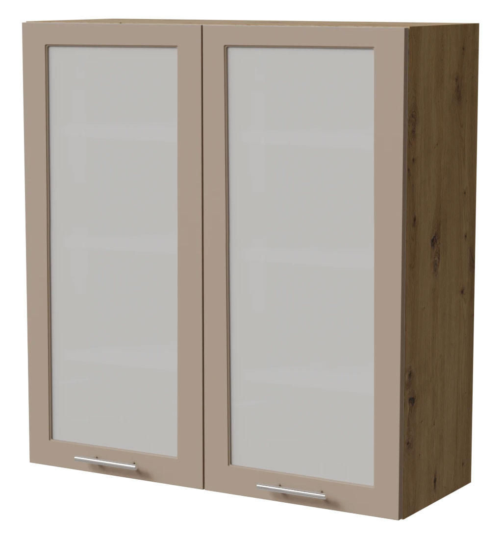 HÄNGESCHRANK Brerra W4S/90 Eiche Artisan / RAL 1019 graubeige Matt 90 / 32,5 / 96cm - Graubraun/Eiche Artisan, Holz/Holzwerkstoff (90/96/32.5cm) - Feldmann-Wohnen