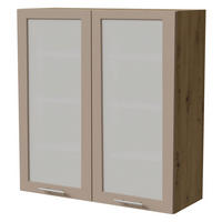 HÄNGESCHRANK Brerra W4S/90 Eiche Artisan / RAL 1019 graubeige Matt 90 / 32,5 / 96cm - Graubraun/Eiche Artisan, Holz/Holzwerkstoff (90/96/32.5cm) - Feldmann-Wohnen