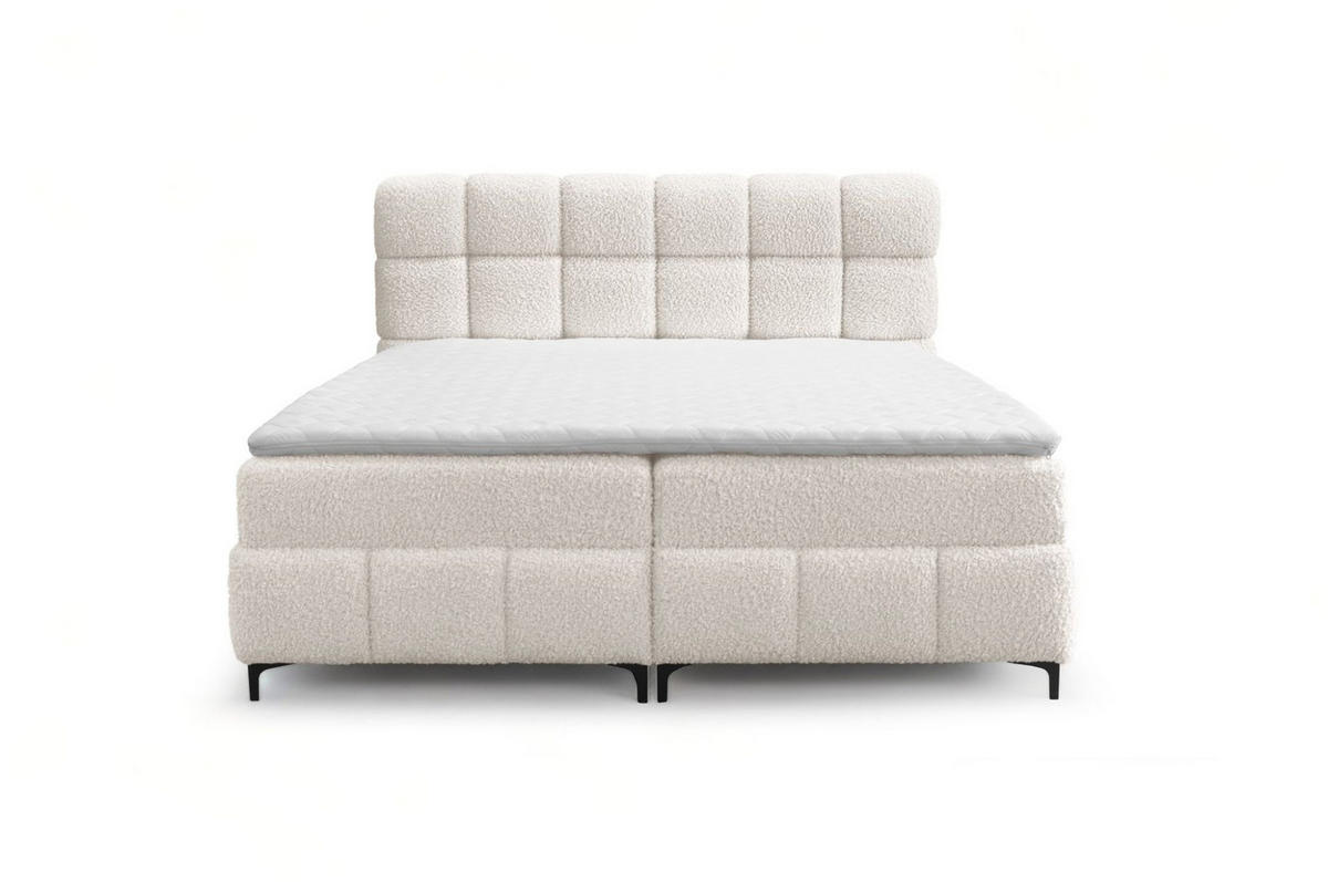 BOXBETT Sophie In Rolf - Creme, Holzwerkstoff/Textil (100/200cm) - Fun Möbel