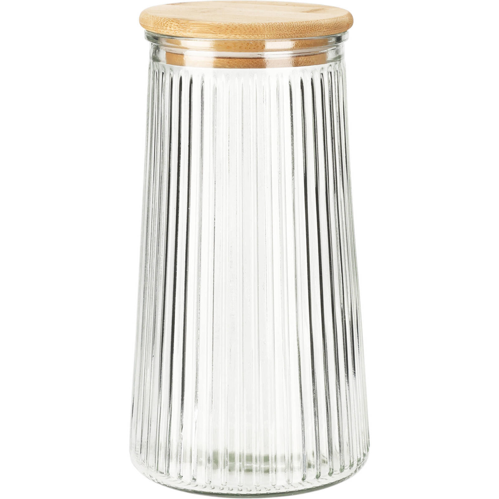 GLASBEHÄLTER Bambus - Transparent, Glas (11/21.2/11cm)