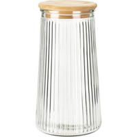 GLASBEHÄLTER Bambus - Transparent, Glas (11/21.2/11cm)