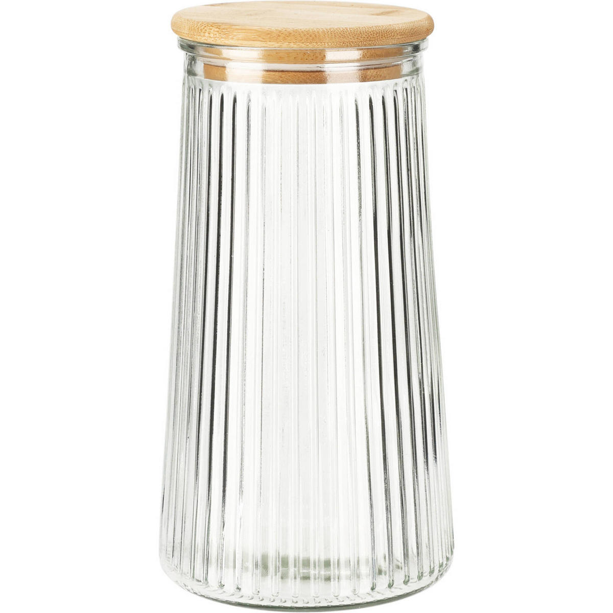 GLASBEHÄLTER Bambus - Transparent, Glas (11/21.2/11cm)