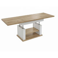 COUCHTISCH rechteckig Eiche Gold - Weiß matt ausziehbar höhenverstellbar - Eichefarben/Weiß, Holzwerkstoff (70/120/60cm) - designimpex