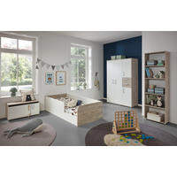 KINDERZIMMER Komplettset Bente 4-tlg - Eichefarben/Silberfarben, Holzwerkstoff/Kunststoff (1/1/1cm) - arthur berndt
