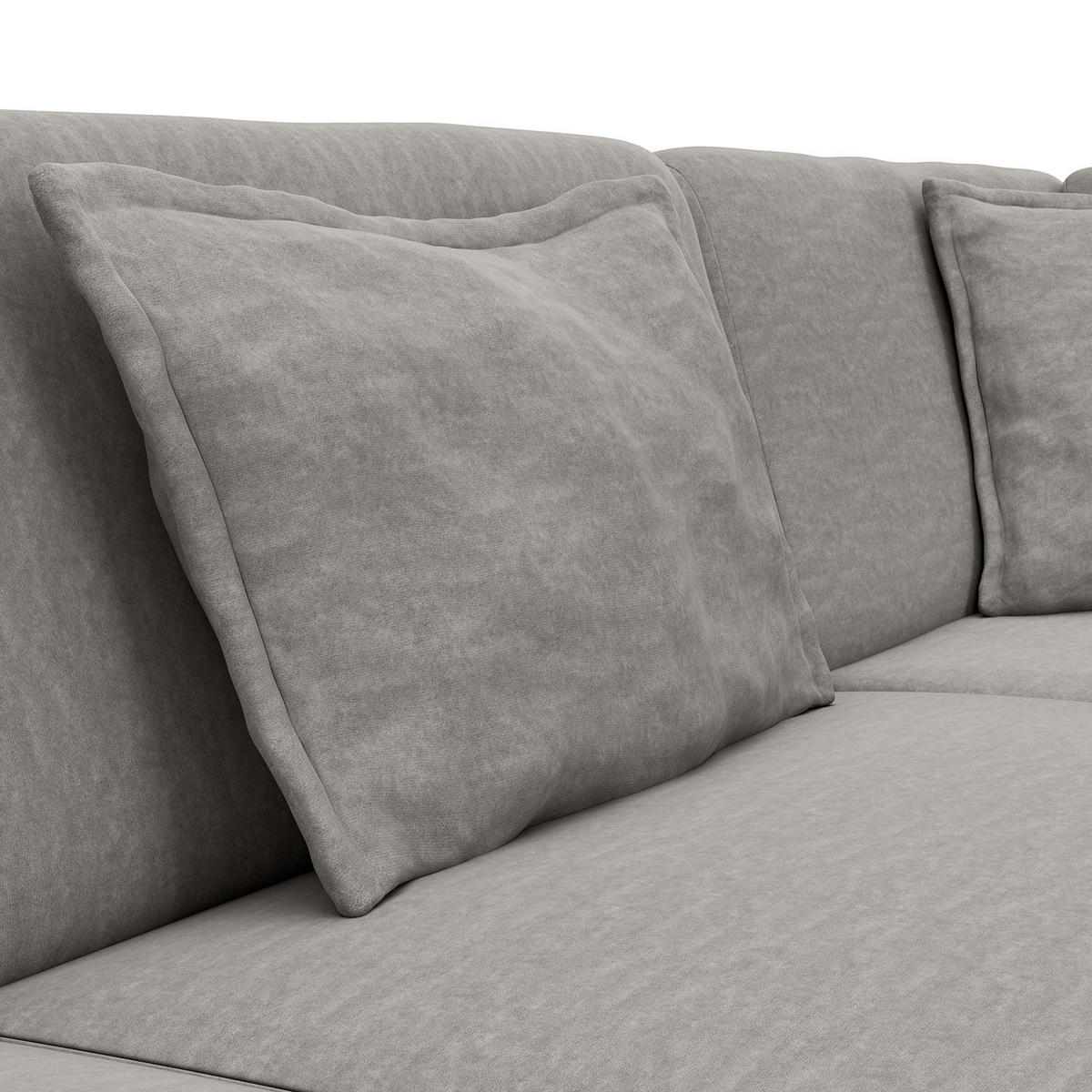 WOHNLANDSCHAFT - Schwarz/Grau, Kunststoff/Textil (431/84/272cm) - home24