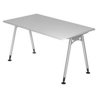 SCHREIBTISCH Serie-A 80/140/74 cm in Grau - Grau, Holzwerkstoff (80/140/74cm) - bümö