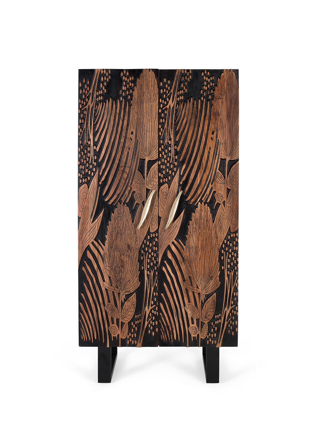 Giner y Colomer Highboard Braun 55x180x90 cm