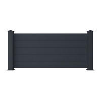 ZAUN - 189cm x 10.3cm - Aluminium - anthrazitgrau - NAZARIO - Anthrazit, Metall (189/78cm) - Vente-Unique