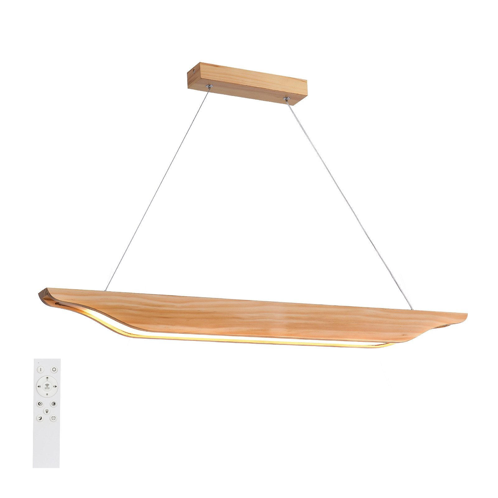 LED-PENDELLEUCHTE Restuccia 90/8/130cm - Eschefarben, Metall (90/8/130cm) - Nettlife