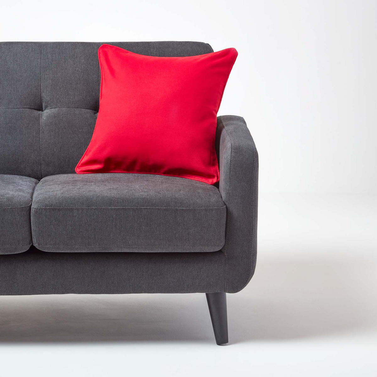KISSENHÜLLE rot 30/30 cm, 100% Baumwolle - Rot, Textil (30/30cm) - Homescapes