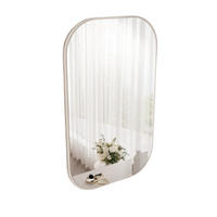 WANDSPIEGEL OVALINE 68/110 cm Beige - Beige, Glas/Holzwerkstoff (68/110/1.6cm) - Idohome