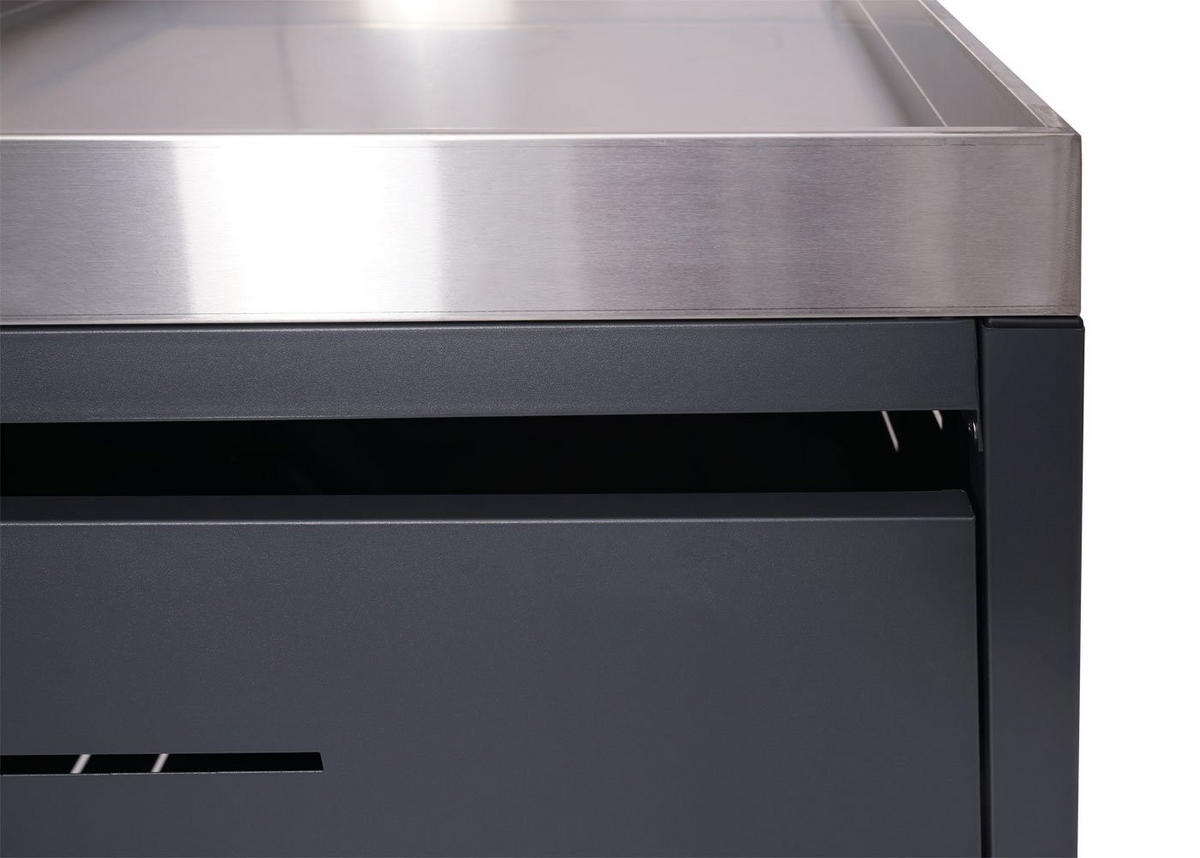 MÜLLTONNENBOX 1er 125x69x84cm 80-240 Liter - Anthrazit, Metall (69/125/84cm) - PROREGAL