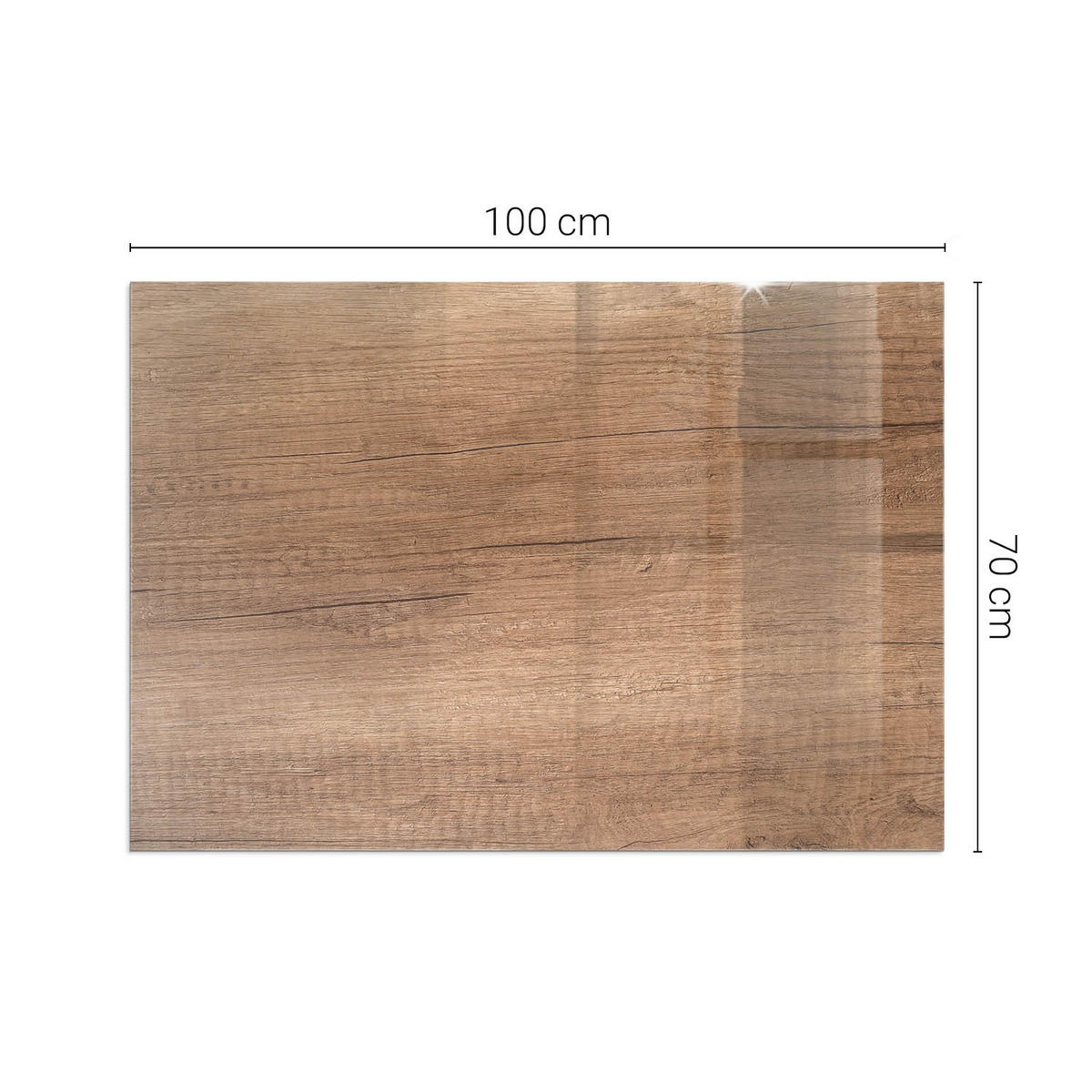 GLASPLATTE für Kamin 100x70 cm Braun - Braun, Glas (100/70/0.4cm) - ArtPrintCave