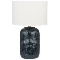TISCHLAMPE Mussel 31/31/49 cm - Blau, Keramik (31/14/49cm) - Beliani