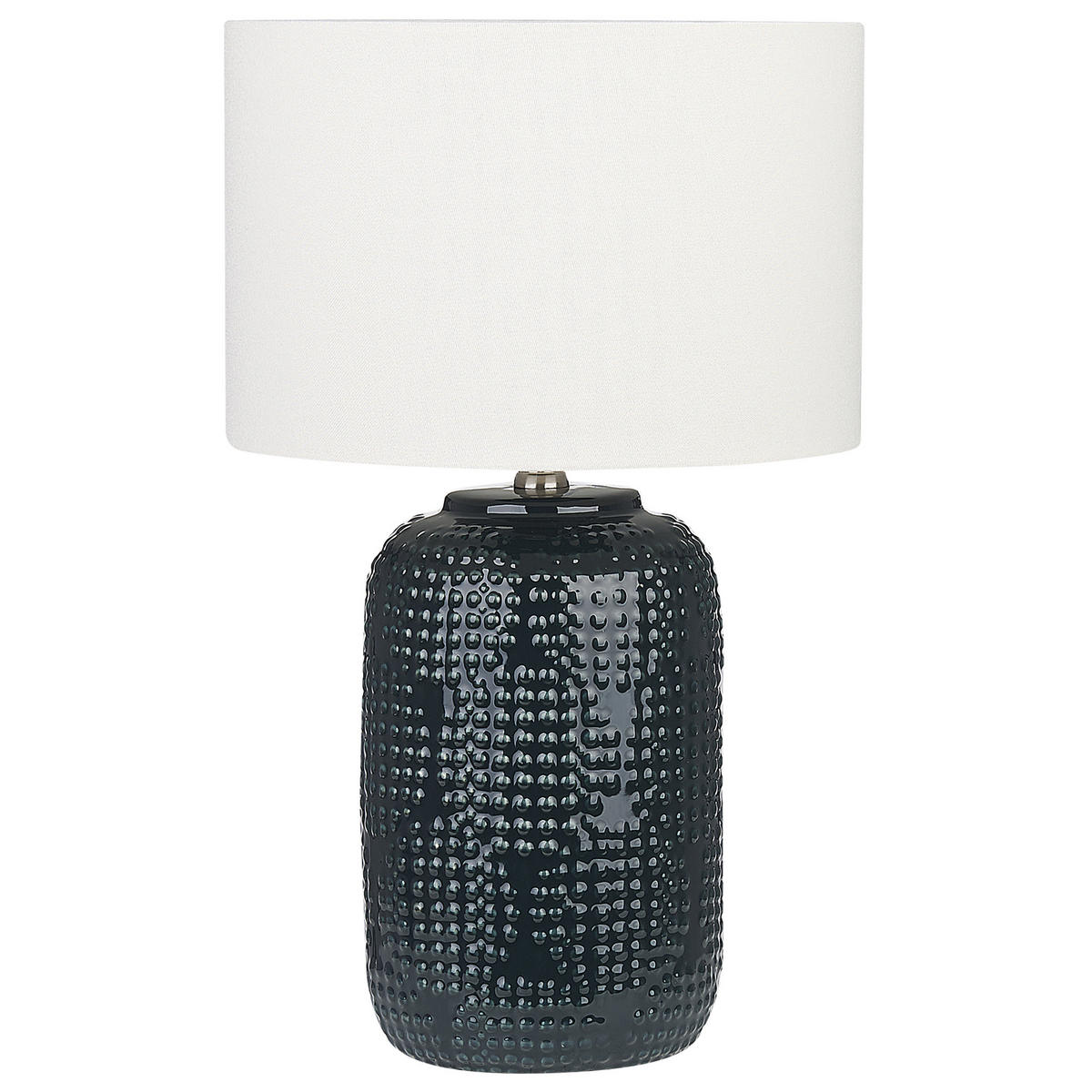 TISCHLAMPE Mussel 31/31/49 cm - Blau, Keramik (31/14/49cm) - Beliani