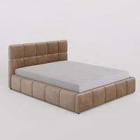 POLSTERBETT 160/200 cm, in Beige, Velours-Stoff, gepolstertes Kopfteil, Lattenrost, Bettkasten - Beige, Textil - Barchello