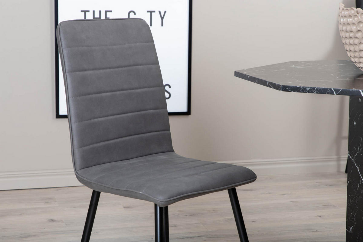 STUHL 2er-Set grau - Grau, Holzwerkstoff (43/94/49cm) - ebuy24