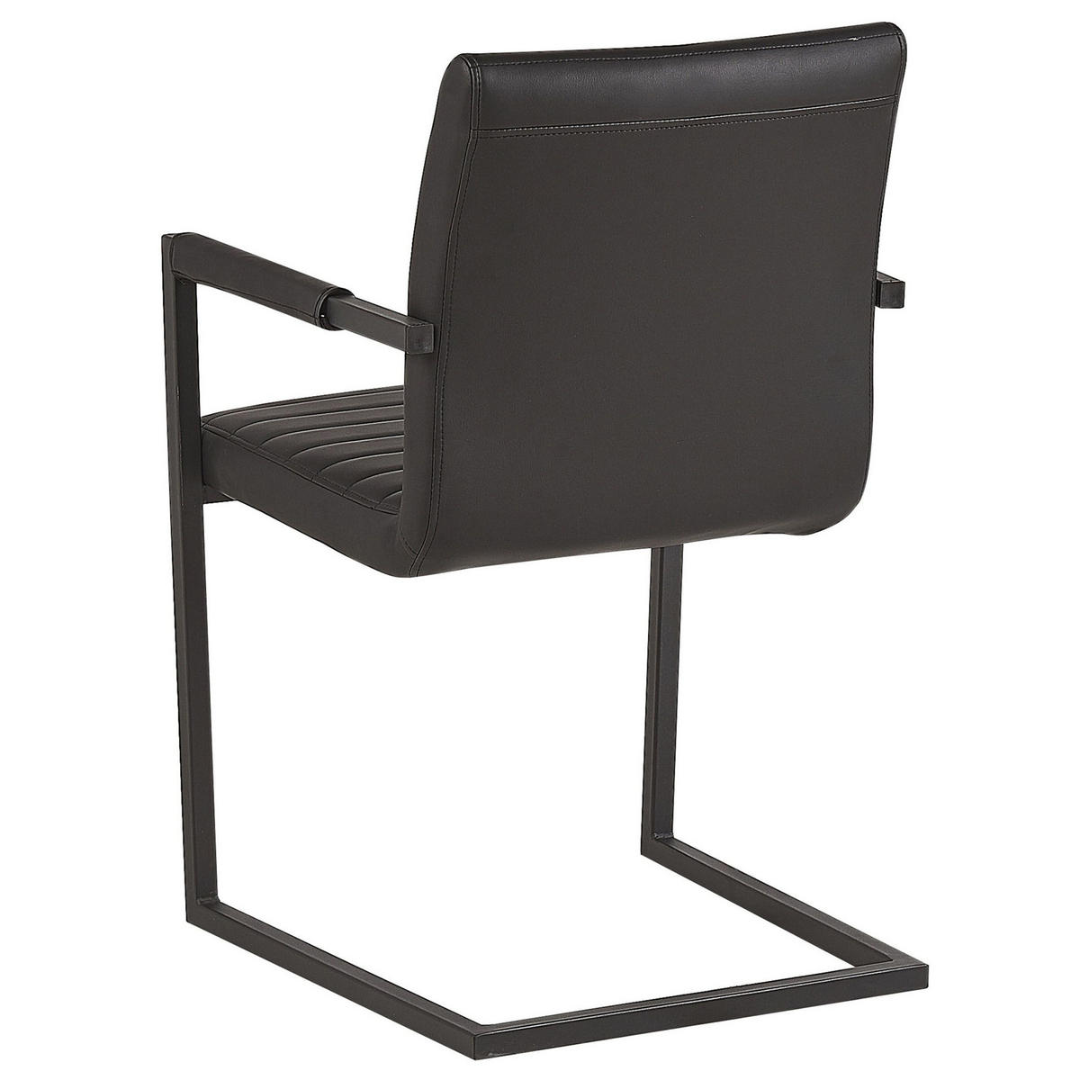 ÉTKEZŐSZÉK 2 darabos Szett Műbőr Fekete Buford - fekete, textil/fém (52/87/54cm) - Beliani