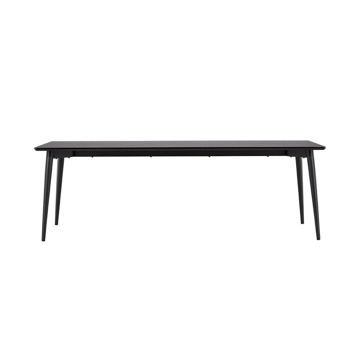 ESSTISCH, Ellis, Schwarz, MDF, 85 x 230 x 75 cm - Schwarz, Holzwerkstoff/Metall (230/85/75cm) - ebuy24