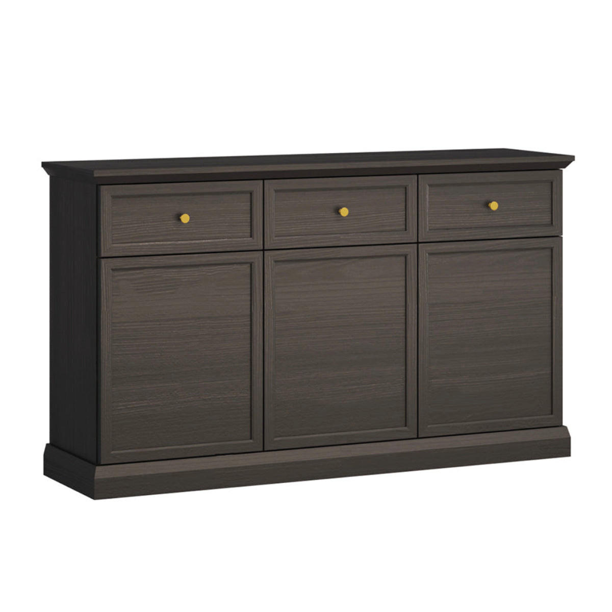 SIDEBOARD Toja Anthrazitfarbenes Holz - Braun, Holzwerkstoff (145.7/86/39.5cm) - Petits-meubles
