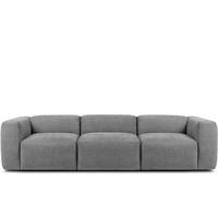 3-SITZER-MODULSOFA BUFFO mit extrem weicher und bequemer Sitzfläche, Gewebestoff, hell aschfahl - Hellgrau/Grau, Textil (290/73/96cm) - KONSIMO®