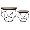 COUCHTISCH 2er Set Rund Braun Holzoptik - Braun, Holzwerkstoff (50/50/44cm) - Home Collective