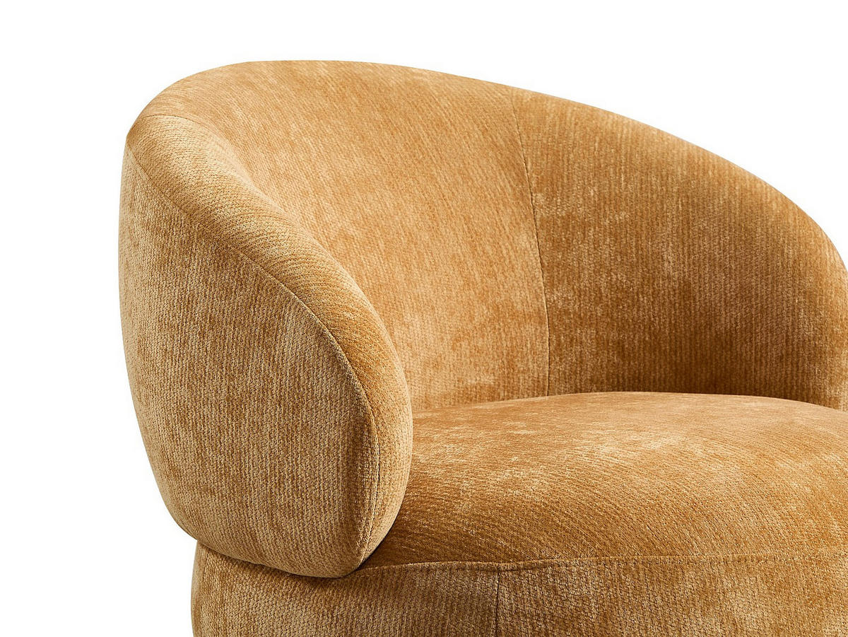SESSEL mit gerader Rückenlehne - 1 Person - stoff - senffarben Lacazo - Dunkelgelb, Textil (76/69/82.5cm) - Vente-Unique