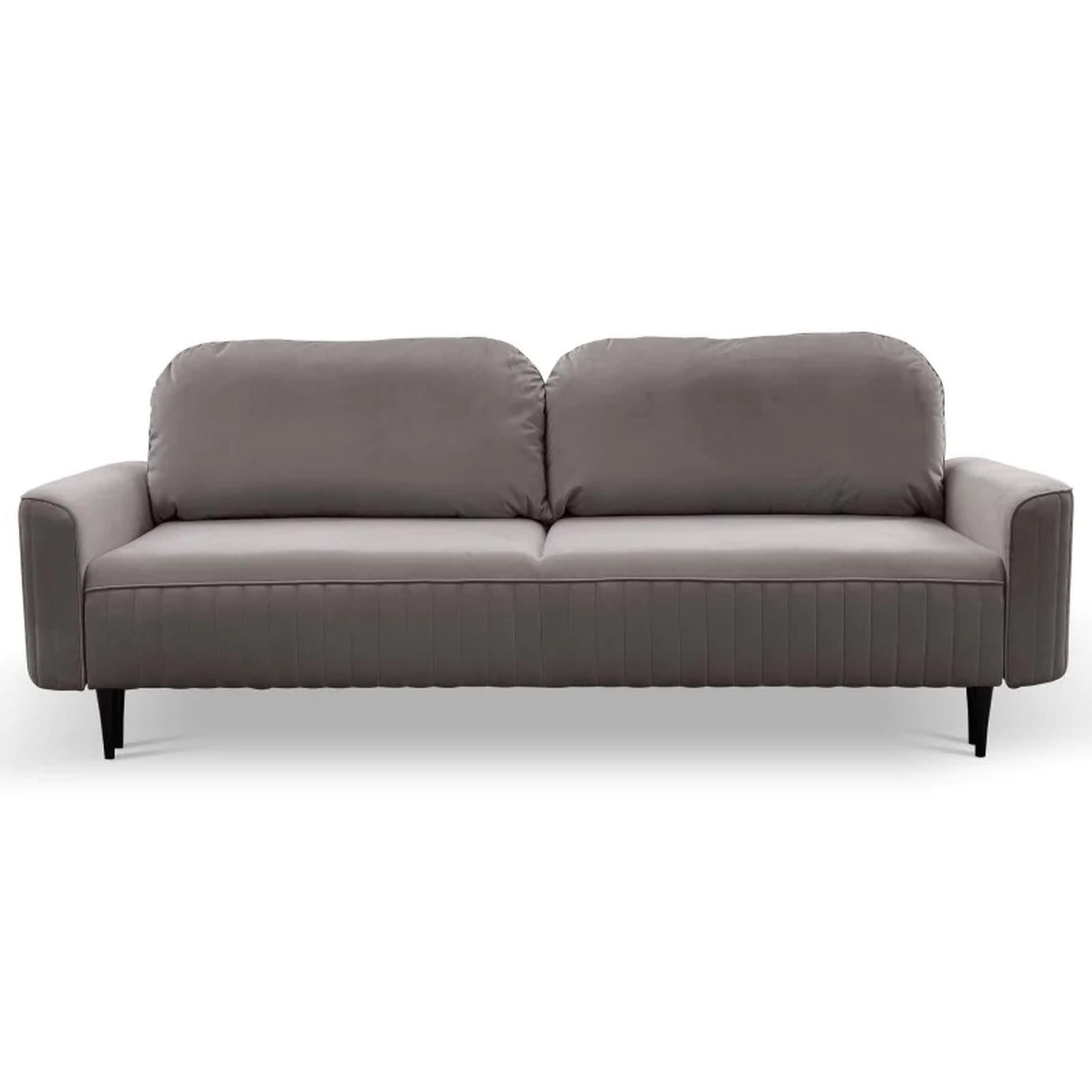 SCHLAFSOFA ANES, Sofa mit Schlaffunktion und Bettkasten, Farbe: Grau, Velourstoff - Grau, Textil (244/92/102cm) - Sepro Meble
