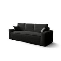 SOFA AMBRO Poso 135 mit Schlaffunktion, Schwarz, Sofa mit Stauraum - Schwarz, Textil (90/85/230cm) - Bedante