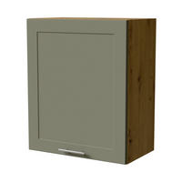 HÄNGESCHRANK Oslo W2/60 Eiche Artisan / Reed Green Matt 60 / 32,5 / 72cm - Eiche Artisan/Grün, Holz/Holzwerkstoff (60/72/32.5cm) - Feldmann-Wohnen