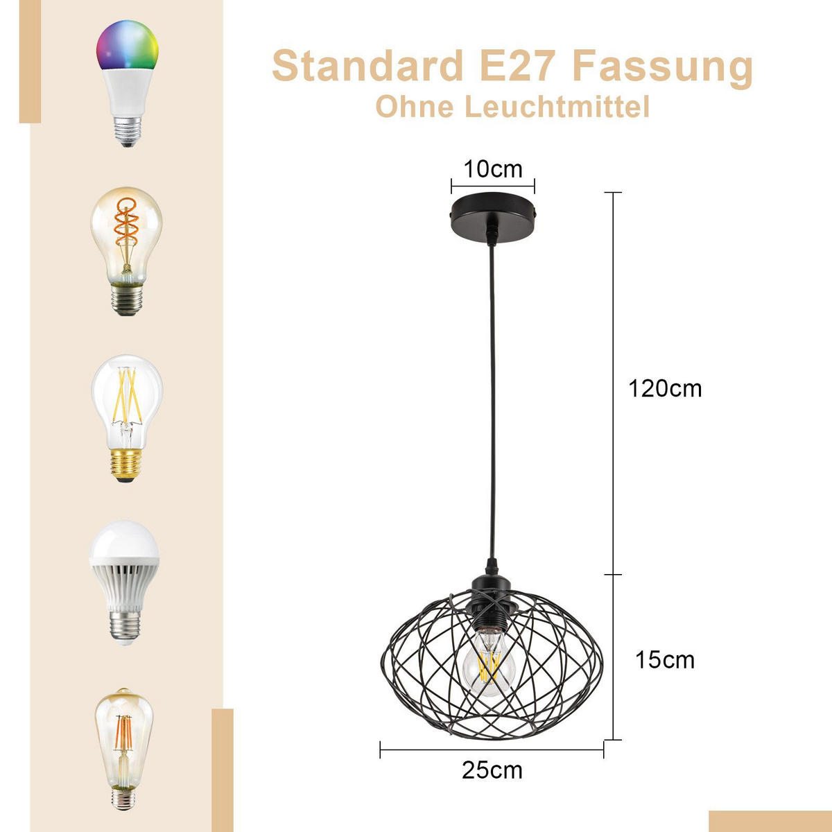 ZÁVĚSNÁ lampa Duffy 25/25/15cm - černá, kov (25/25/15cm) - Nettlife