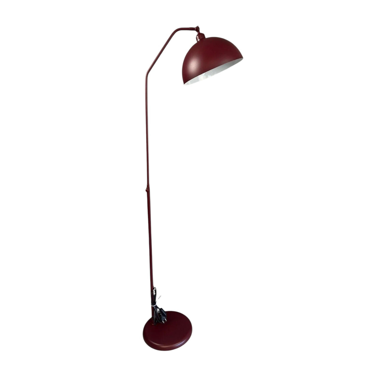 STEHLAMPE Helvik aus Metall mit E27, verstellbarer Lampenschirm - Bordeaux, Metall (37/37/170cm) - Bamyum
