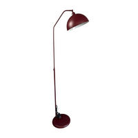 STEHLAMPE Helvik aus Metall mit E27, verstellbarer Lampenschirm - Bordeaux, Metall (37/37/170cm) - Bamyum