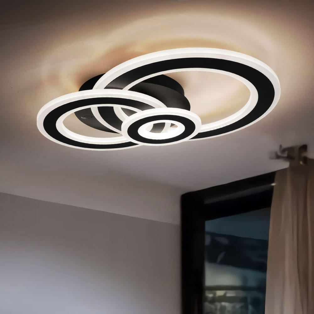 LED DECKENLEUCHTE Metall Grau RIO - Grau, Metall (47.5/36/7cm) - Wofi