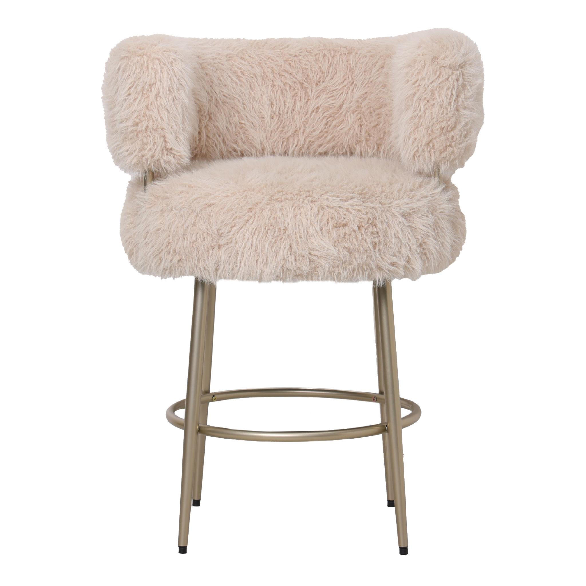 BARHOCKER Hair Beige 67/64/94cm - Beige, Textil (64/94/67cm) - PTMD Collection