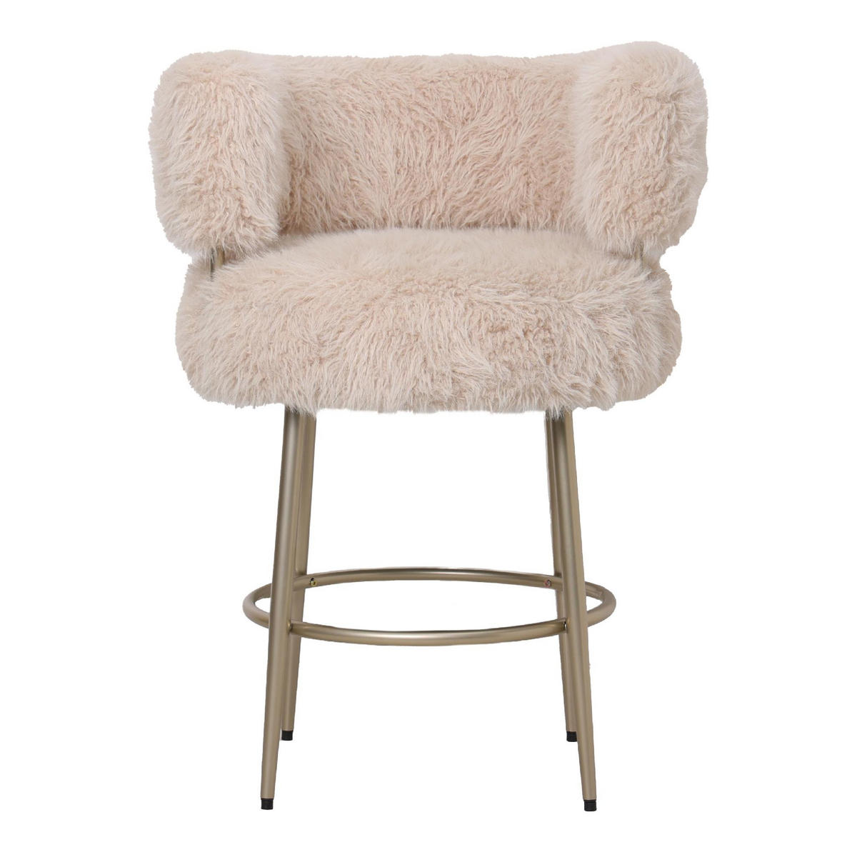 BARHOCKER Hair Beige 67/64/94cm - Beige, Textil (64/94/67cm) - PTMD Collection