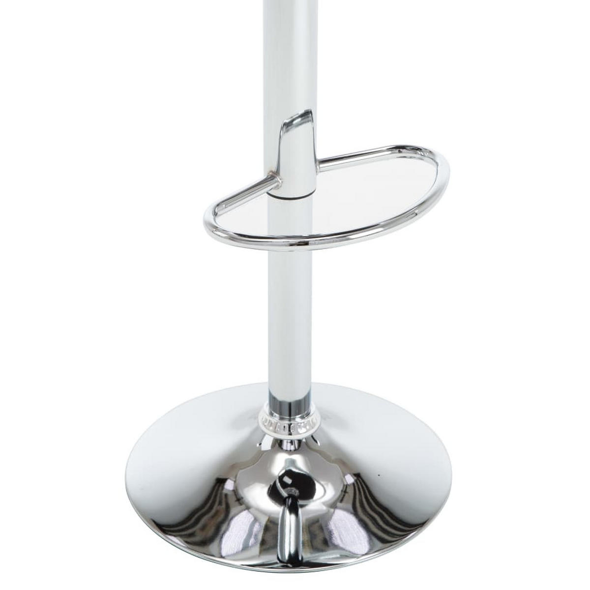 BARHOCKER Supri höhenverstellbar 2er-Set Rot Kunstleder - Rot, Leder (50/108/46cm) - DELUKE