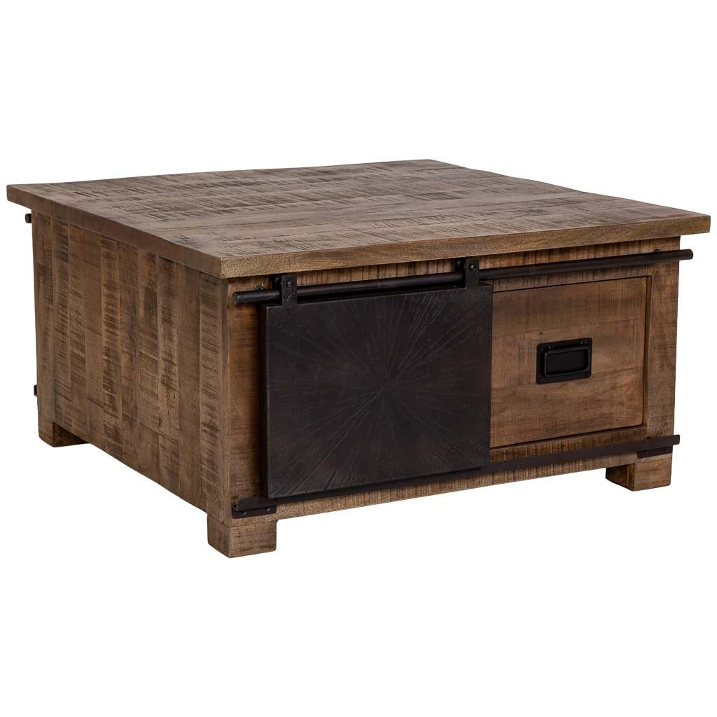 COUCHTISCH aus holz 90x90x46cm - Braun, Holz (90/90/46cm) - Wanderlust