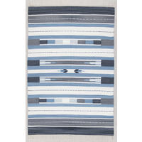 TEPPICH handgewebt Kelim RIDA Blau 140 x 200 cm - Blau, Naturmaterialien (140/200cm) - Novatrend